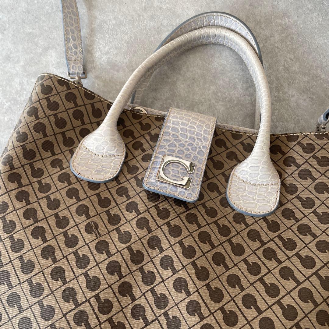 美品【希少】GHERARDINI ゲラルディーニ クロコ レザー トートバッグ