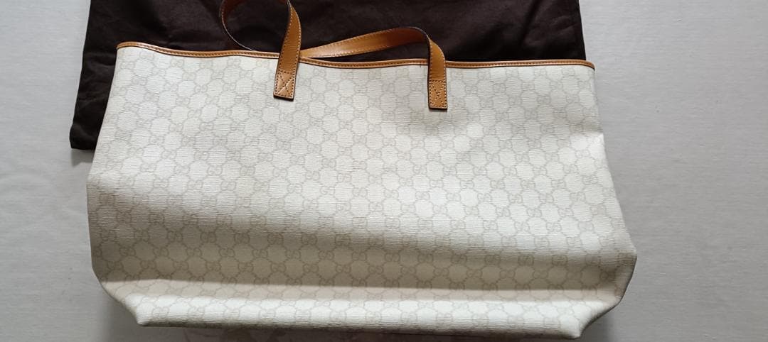 【ほぼ未使用品正規品】グッチ トートバッグ GGスプリーム キャンバス×レザー