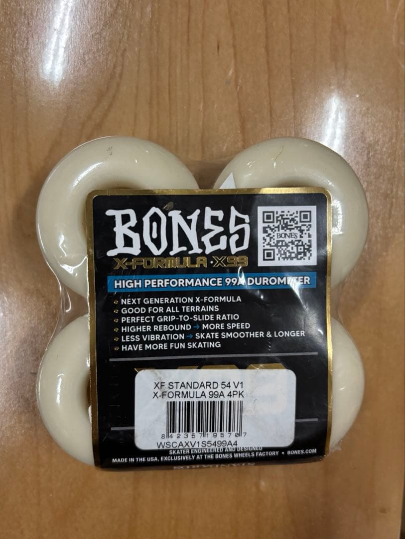 スケートボード BONES X-FORMULA 99A 54mm STANDARD
