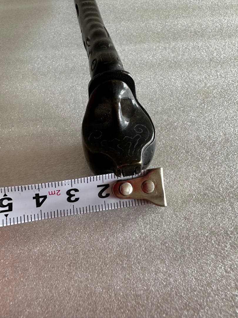 龍文堂造　銅矢立　銀象嵌