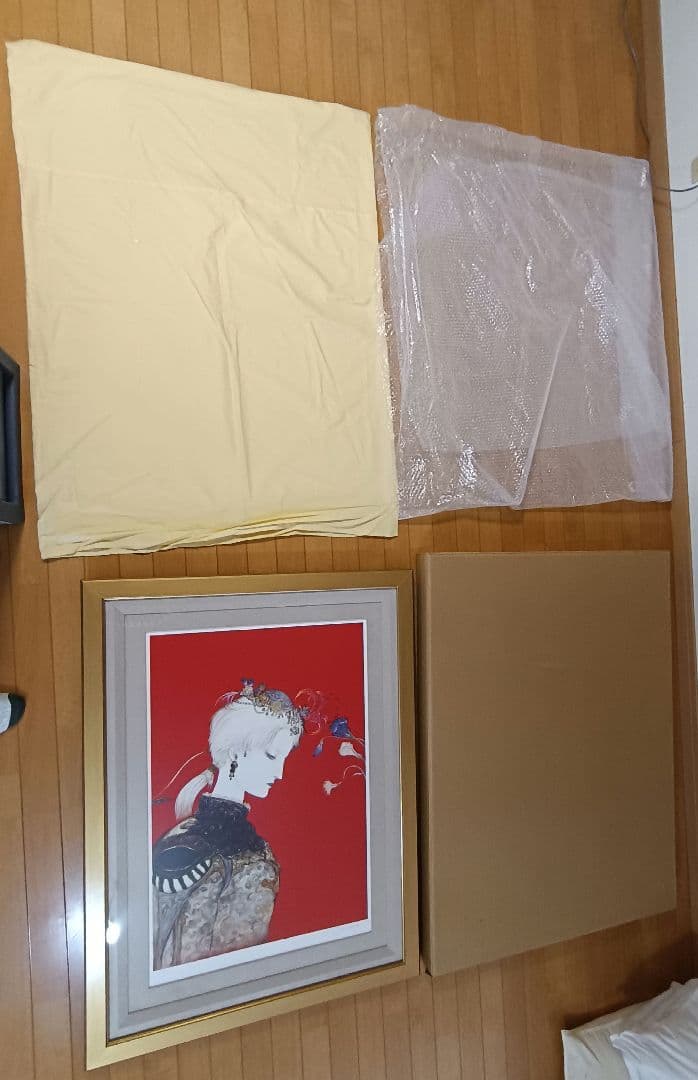 天野喜孝『紅い皇子』154/350　直筆サイン　ミクスドメディア