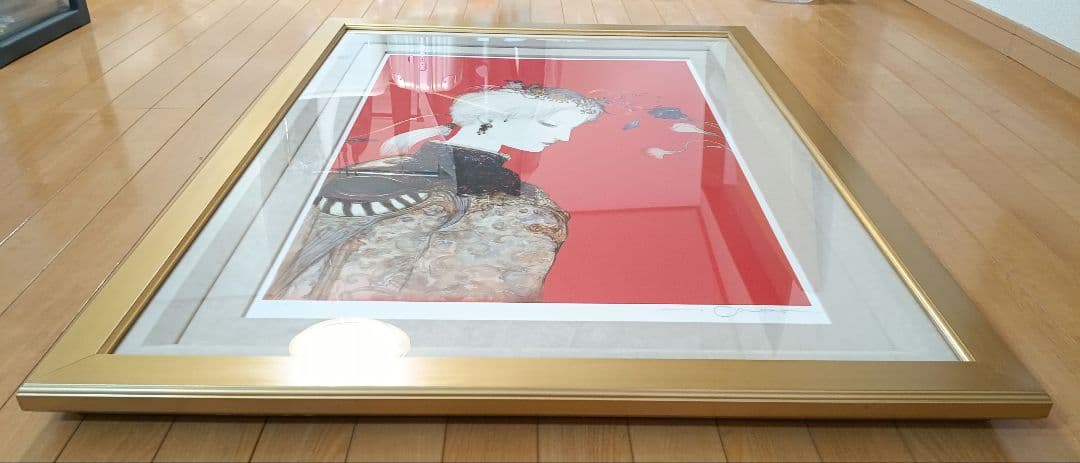 天野喜孝『紅い皇子』154/350　直筆サイン　ミクスドメディア