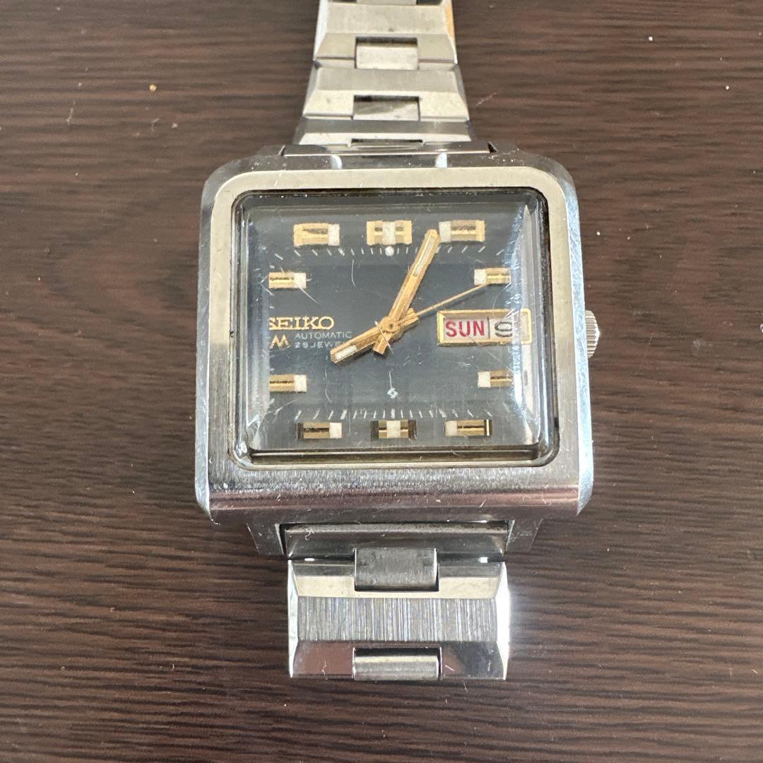 c*~様 SEIKO 自動巻き時計 黒文字盤 ステンレス