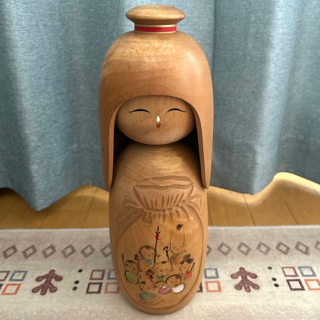 福島県　創作こけし　香村作 七福神　【送料込み】