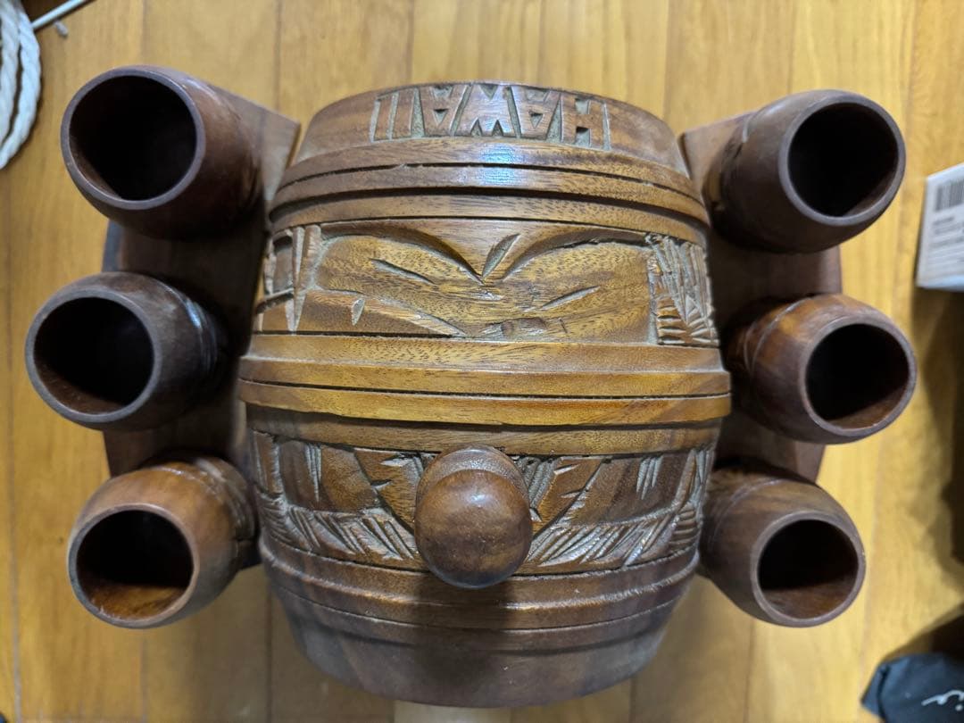 ハワイ　ウイスキーバレルセット　木樽　ミニチュア