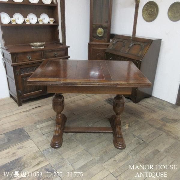イギリス アンティーク 家具 ドローリーフテーブル ダイニング 英国 6063d
