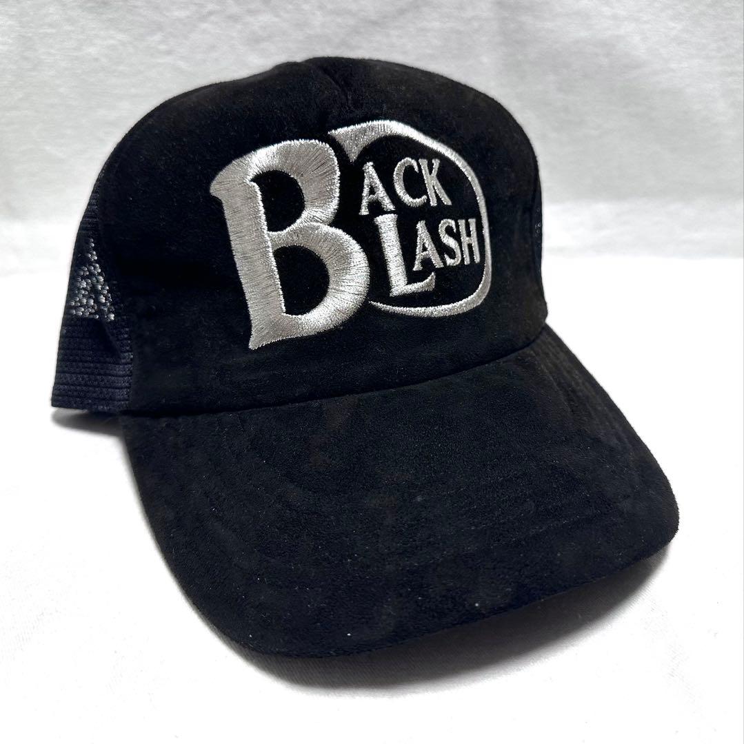 新品BACKLASHカンガルースエード刺繍メッシュキャップ/バックラッシュ帽子