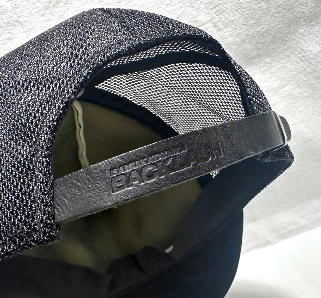 新品BACKLASHカンガルースエード刺繍メッシュキャップ/バックラッシュ帽子