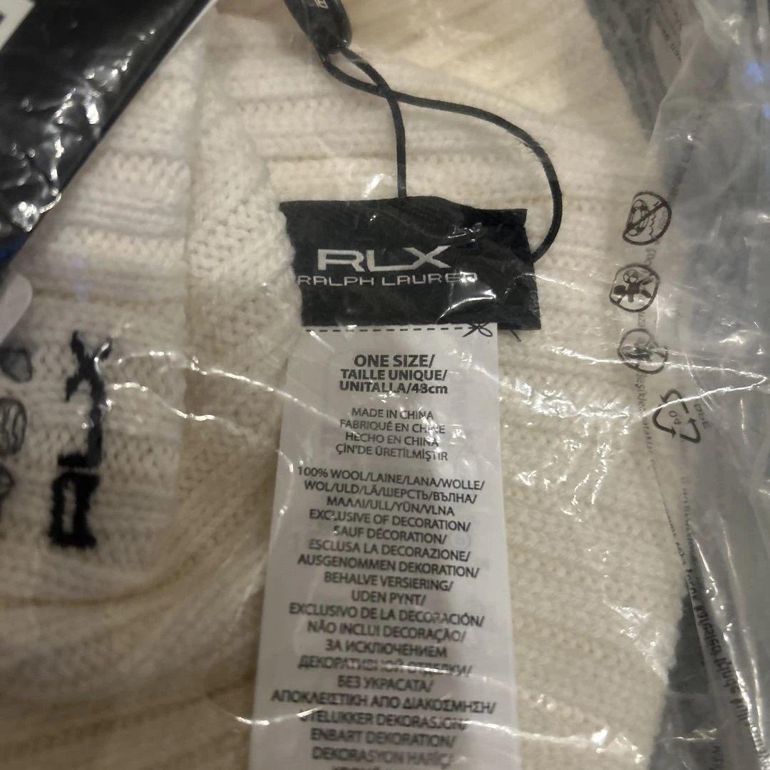 新品ポロベア　RLX PRCHMNT CR ホワイト ニット帽