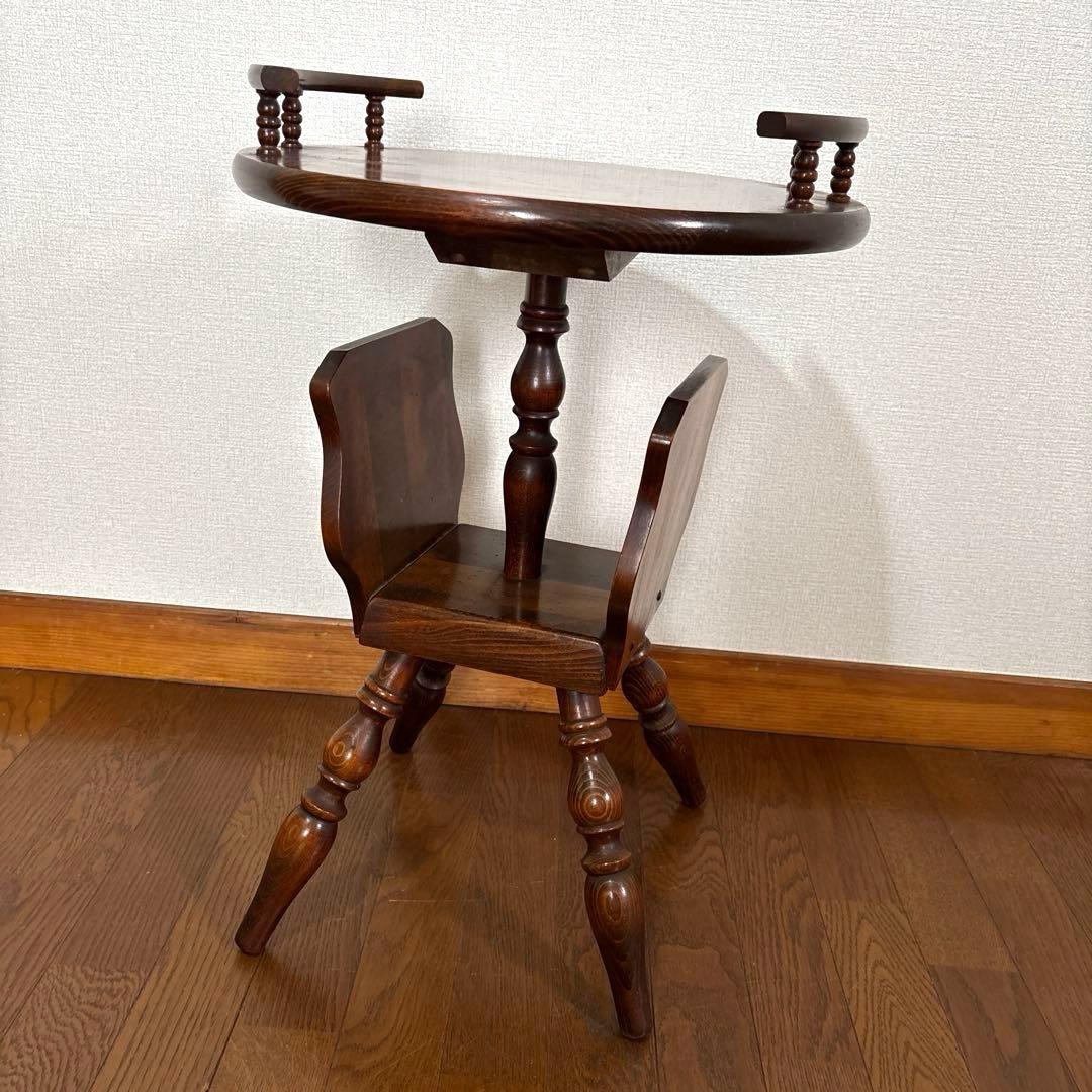 【良品】飛騨産業 サイドテーブル ティーテーブル ヴィンテージ