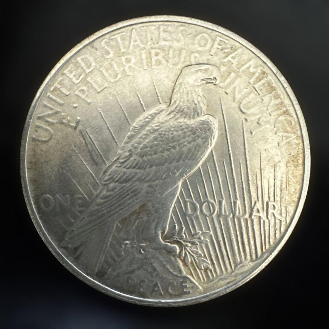 アメリカ　ピースダラー1ドル銀貨　1922年未流通に近い　本物保証