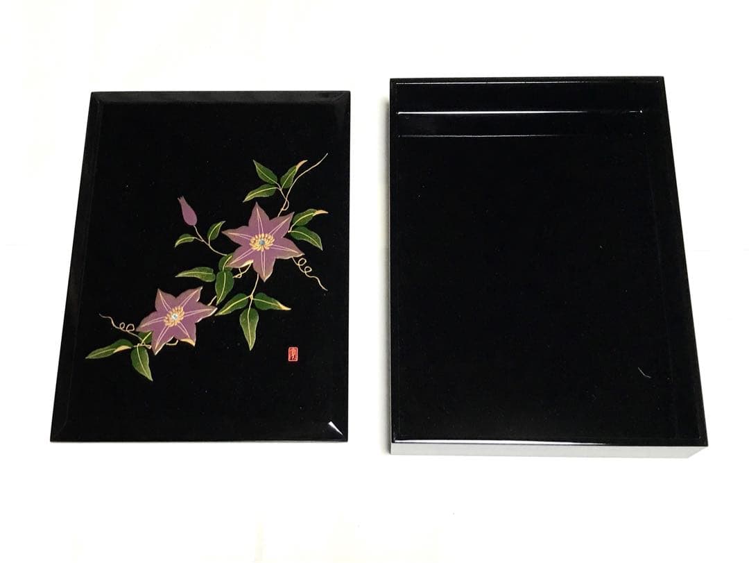 書道具　硯箱　文箱　漆塗り