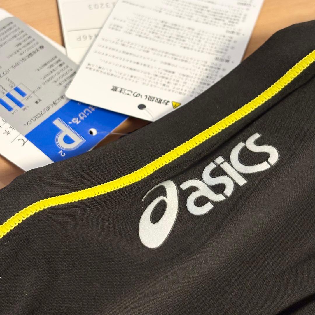 【新品】asics AMA46P P2 競パン 黒/黄ステッチ 競泳水着