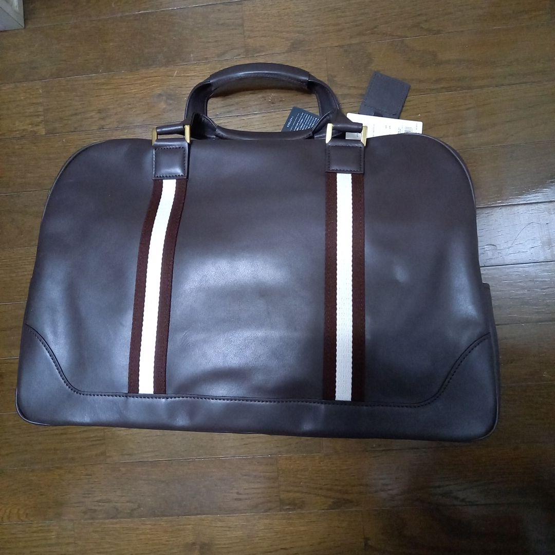 ブラウンレザーボストンバッグ