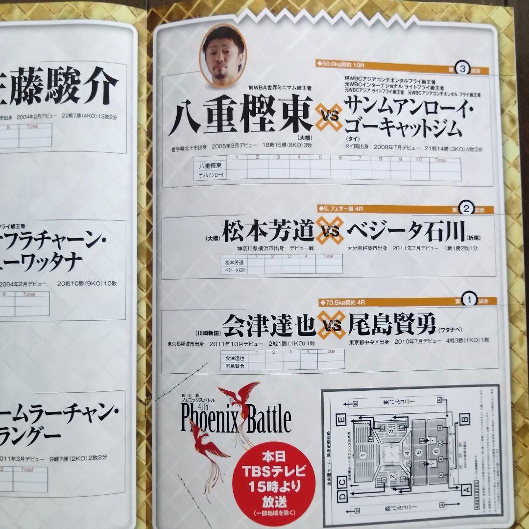 井上尚弥プロ2戦目パンフレット(反りあり)