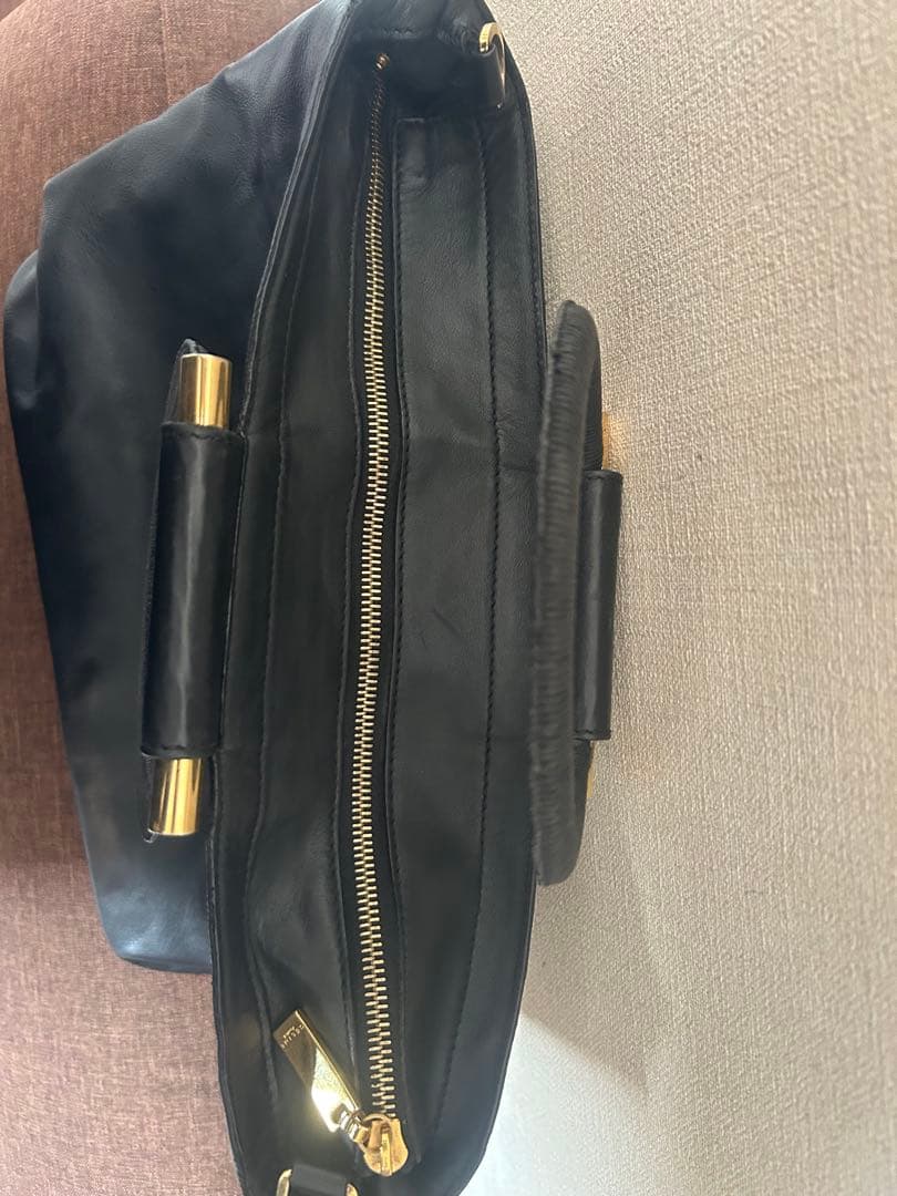 CELINEブラックレザー ハンドバッグ