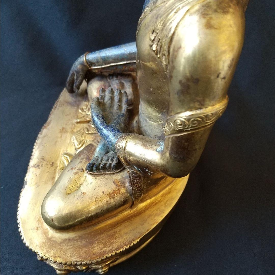 金銅  ラピスラズリ  仏像  貴重  骨董  茶道具