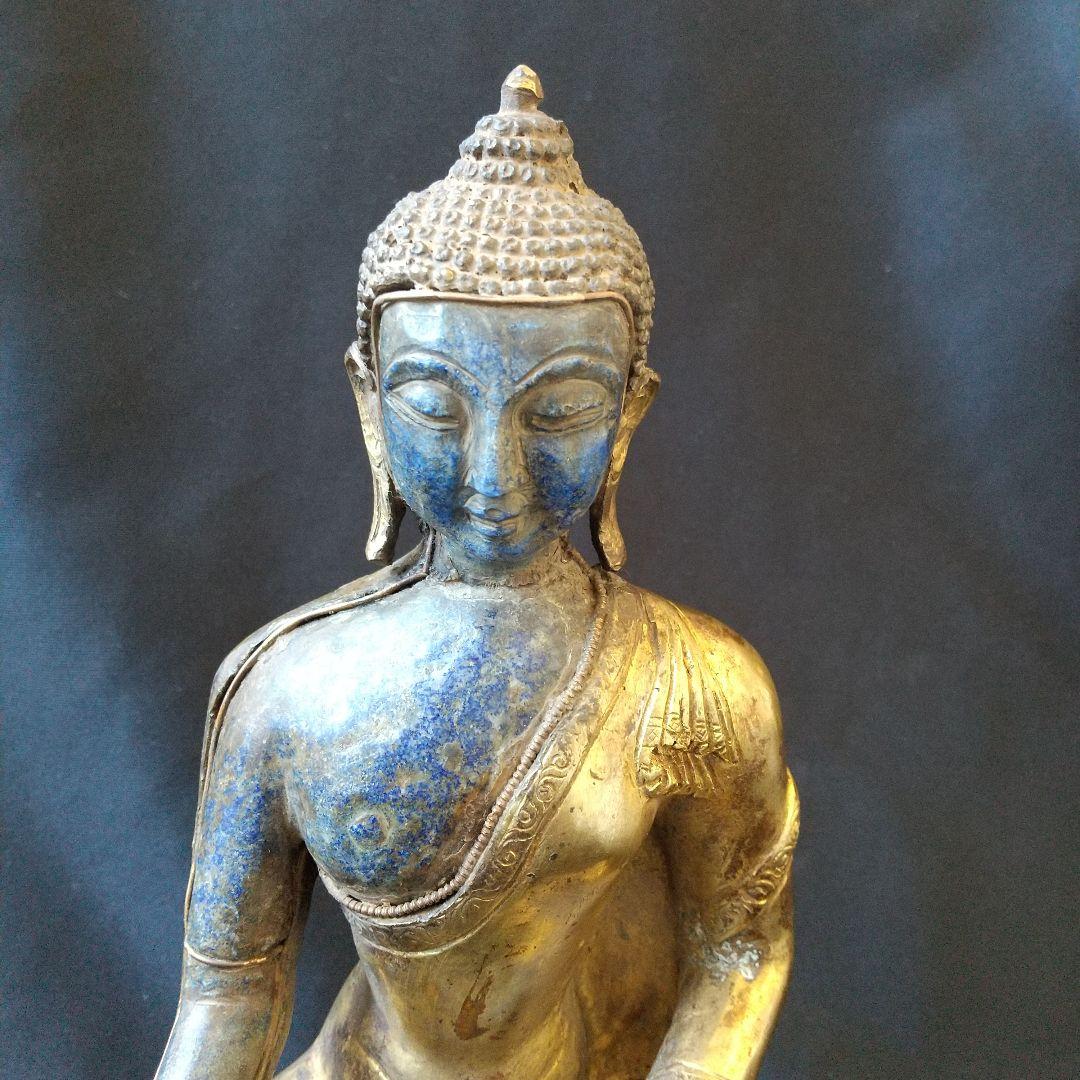 金銅  ラピスラズリ  仏像  貴重  骨董  茶道具