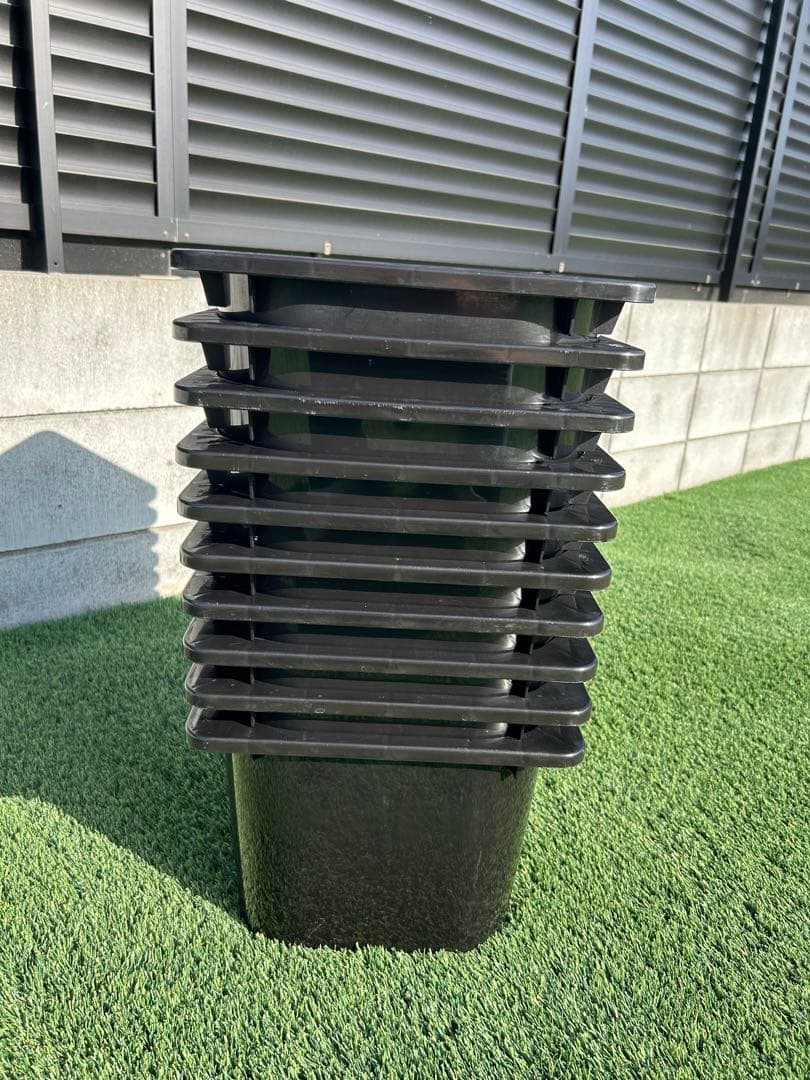 いぶきオリジナル　メダカ飼育舟18Ｌ黒１０個セット