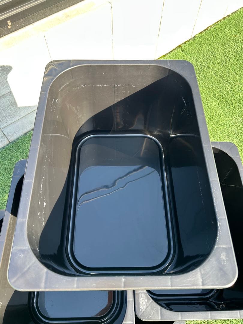 いぶきオリジナル　メダカ飼育舟18Ｌ黒１０個セット