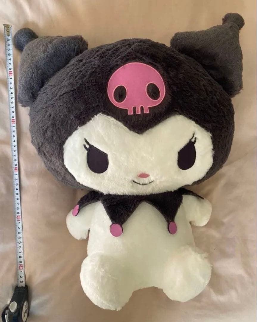 ビッグKuromi マイメロディ ぬいぐるみ スカル帽子 50cm