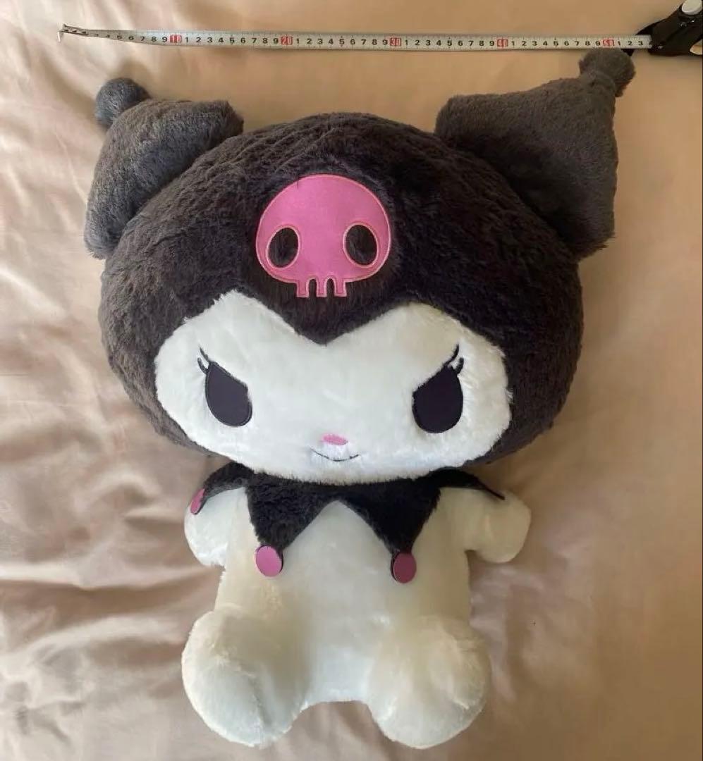 ビッグKuromi マイメロディ ぬいぐるみ スカル帽子 50cm