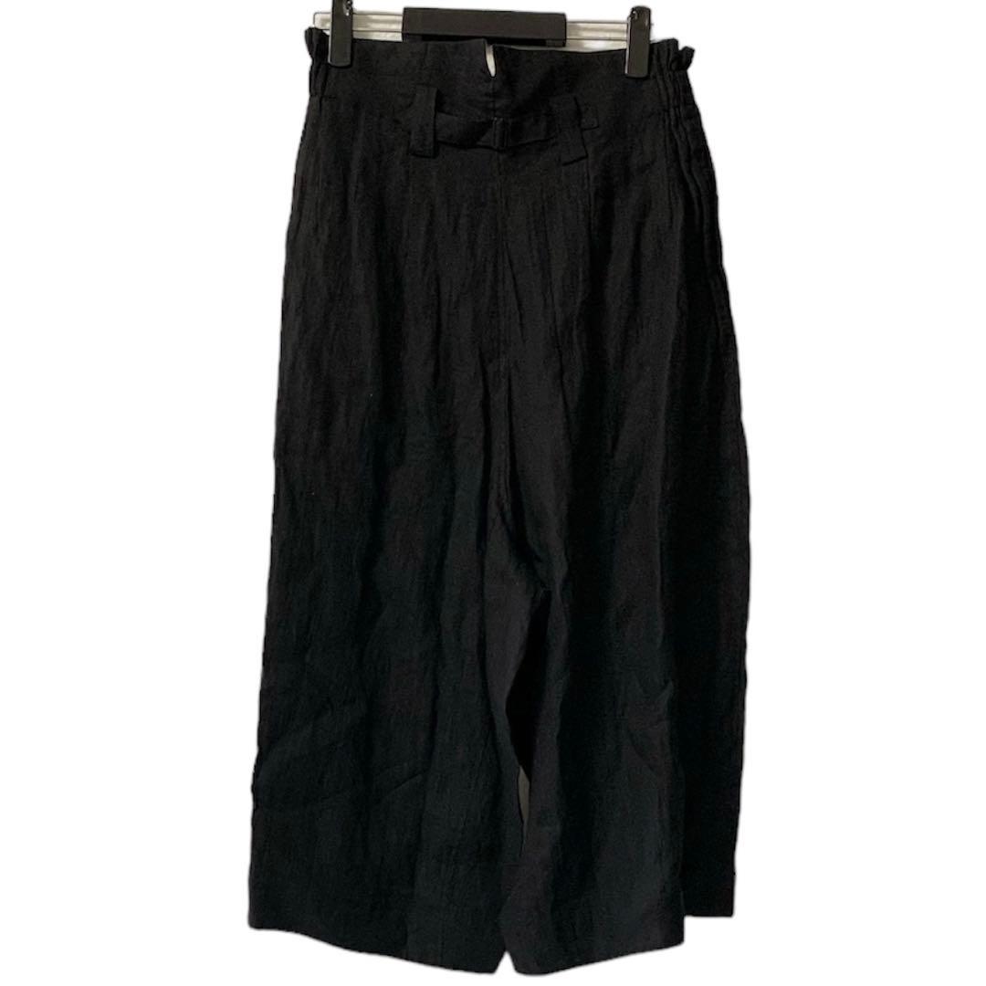 新品 MOYURU 萠 モユル リネン100% ガウチョ サルエルパンツ 黒