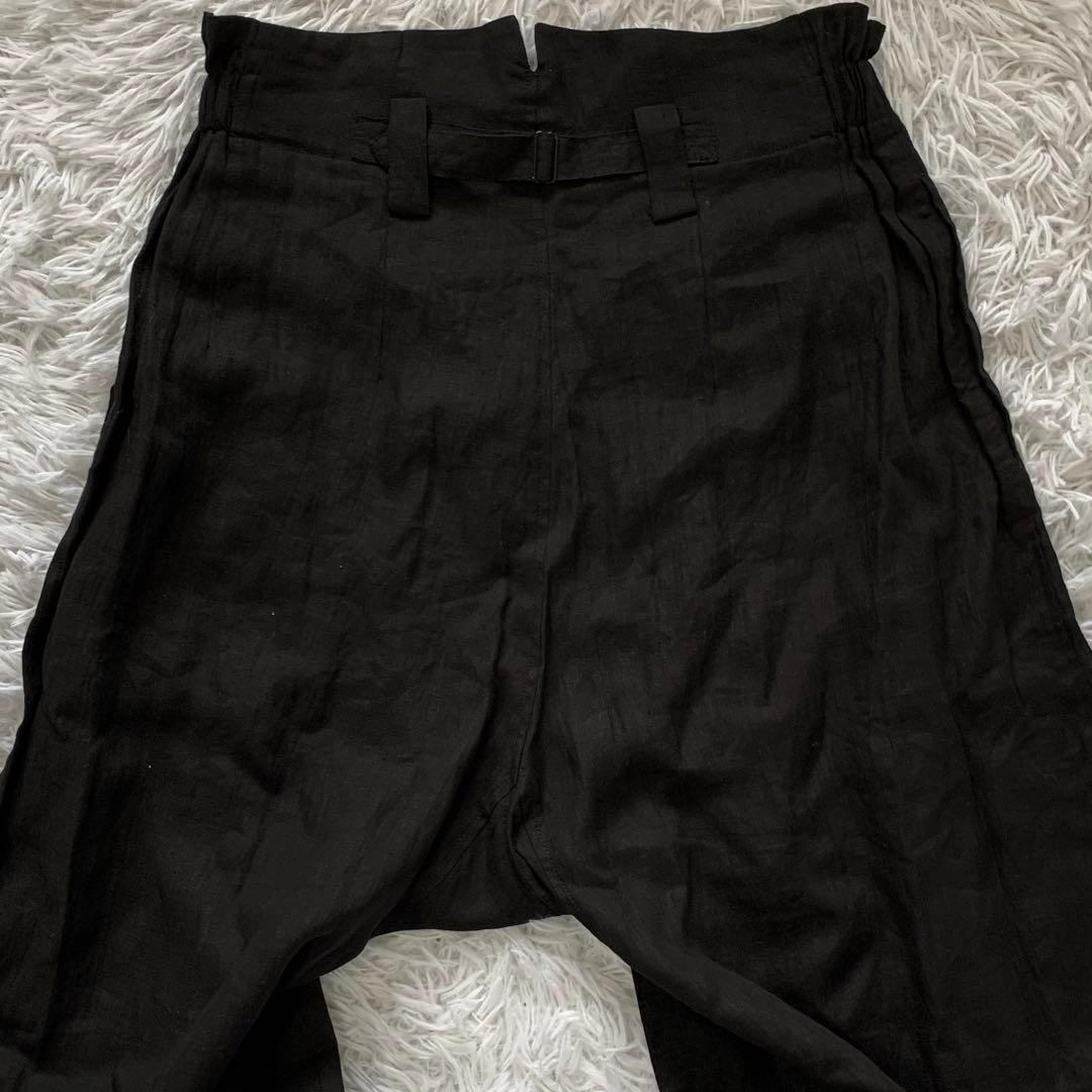 新品 MOYURU 萠 モユル リネン100% ガウチョ サルエルパンツ 黒