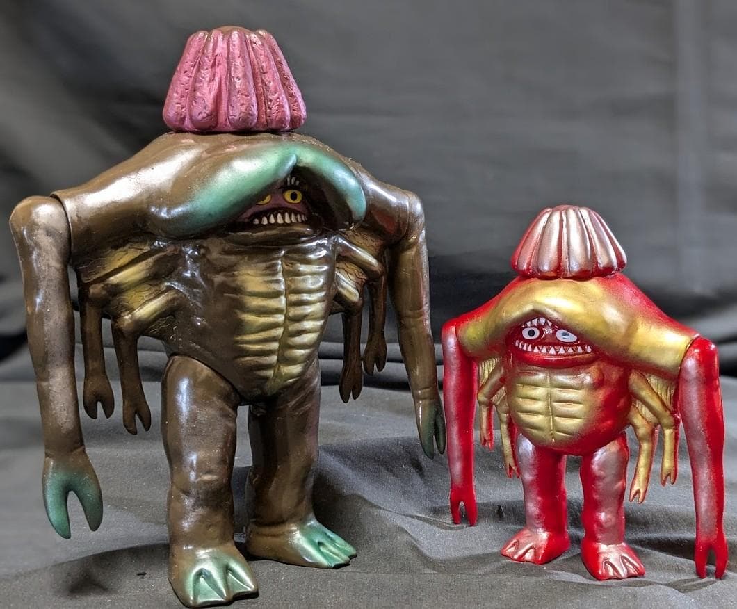 キュドラ「キャプテンウルトラ」登場怪獣（マーミット）ソフビフィギュア２体セット