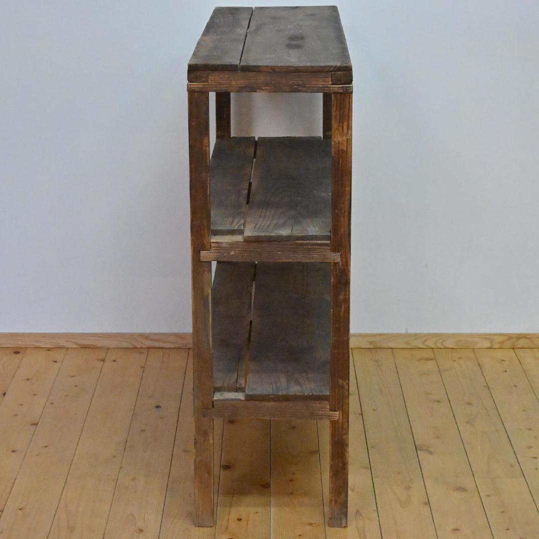 【アンティーク棚】昭和40年代の棚・木製ディスプレイ棚・昭和レトロ・静岡受取OK