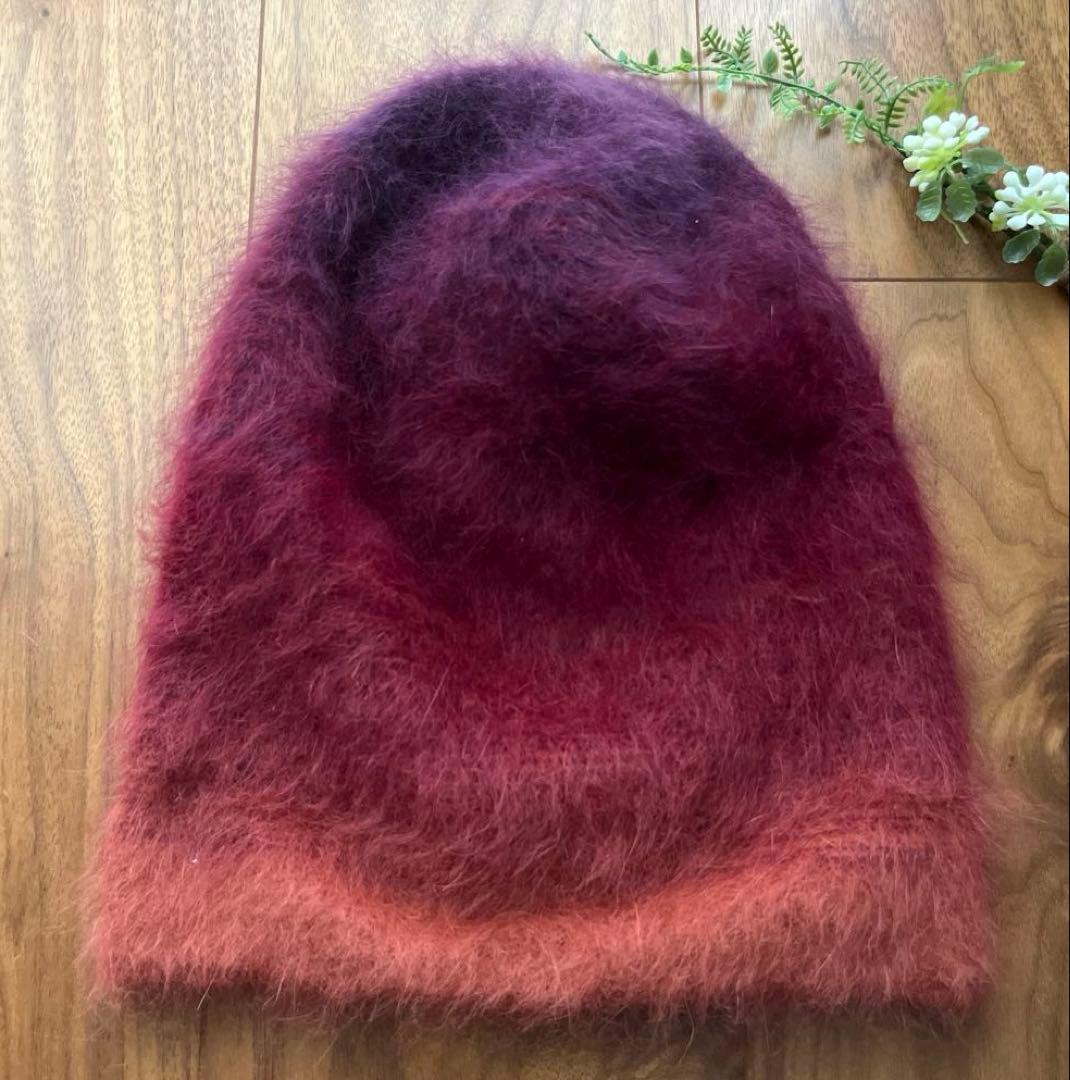 Vivienne Westwoodアンゴラ　ニット帽　帽子　グラデーション