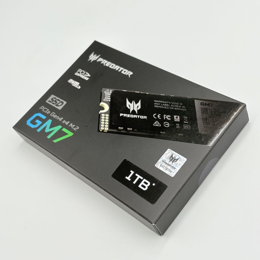 内蔵型SSD Acer Predator SSD 1TB PCIe Gen4x4 M.2