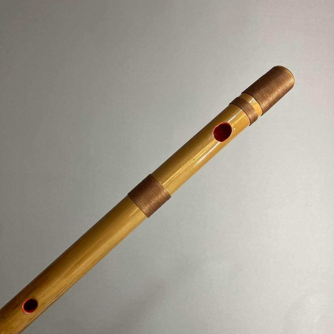 【 篠笛 四本調子G#管】　CMR4-43 唄物　ドレミ調　天地糸巻 竹笛　黒塗