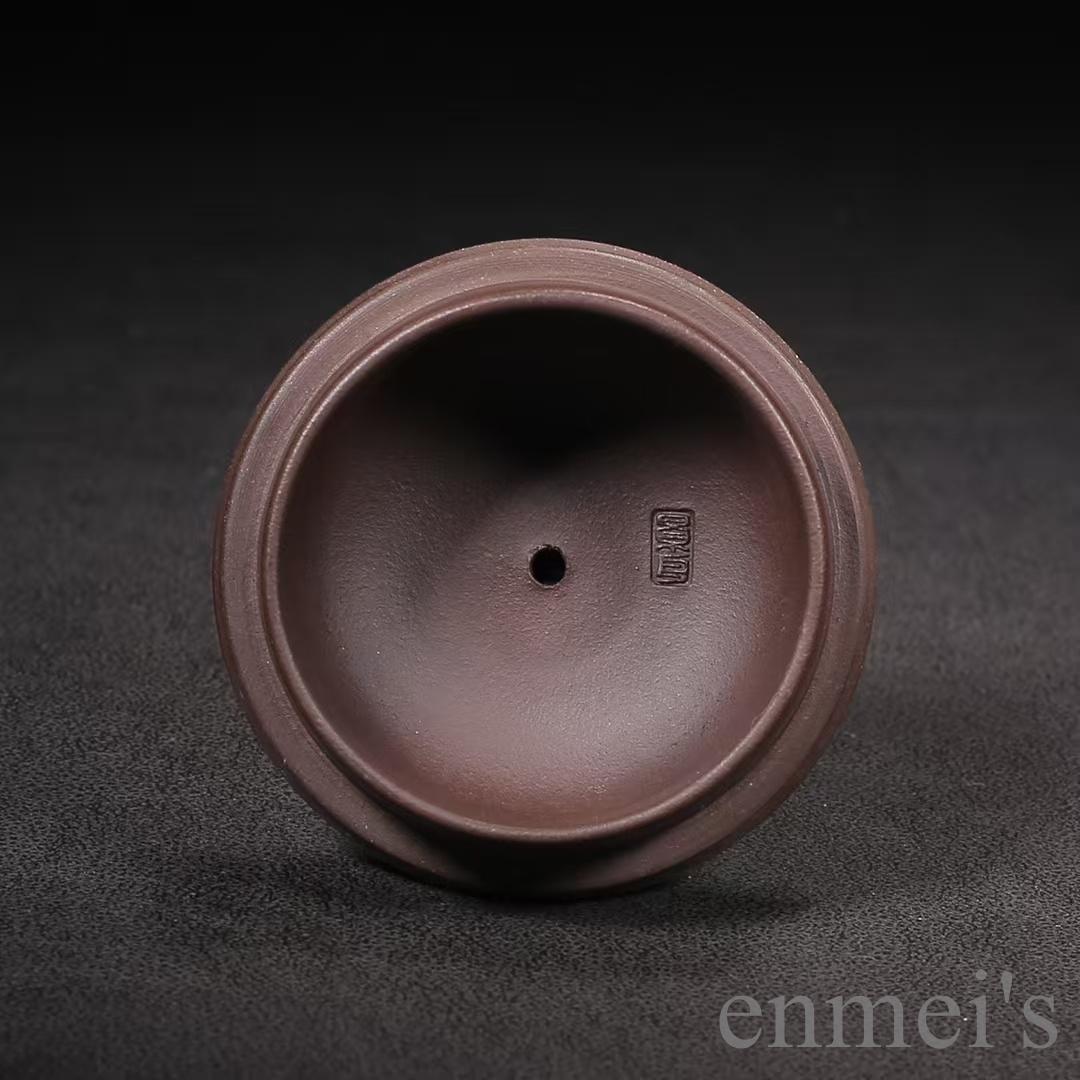 中国古美術 紫砂壺 一粒珠壺 底款:顧景舟 原鉱紫泥 急須 茶壺 煎茶道具 唐物