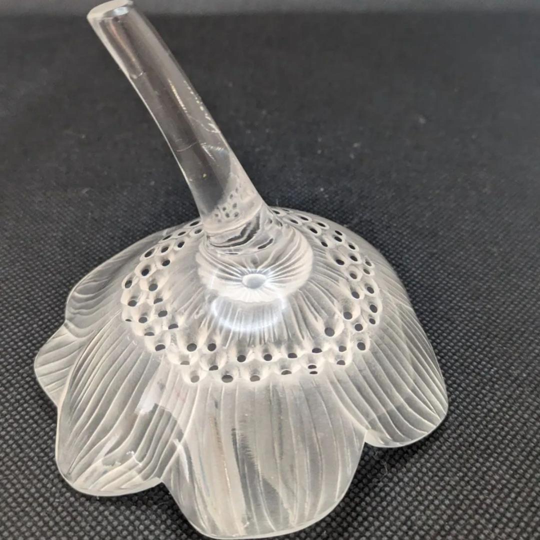 美品 刻印 Lalique ルネ・ラリック アネモネ ペーパーウェイト 文鎮