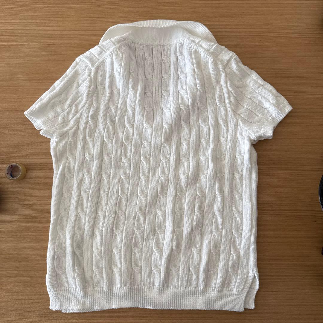 Polo Ralph Lauren ケーブル編みポロシャツ Sサイズ ホワイト