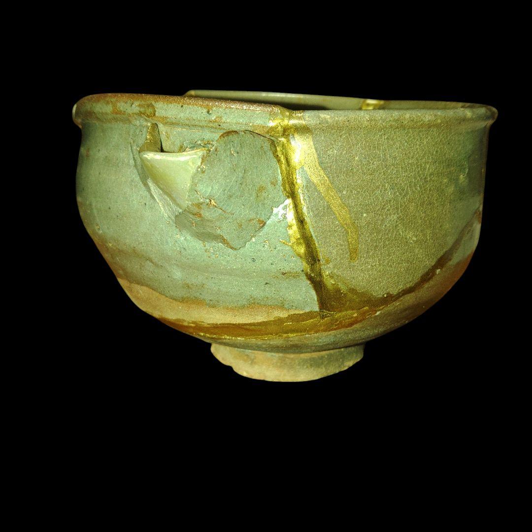 桃山美術 江戸時代　古唐津呼継ぎ片口鉢　金継ぎ　骨董品