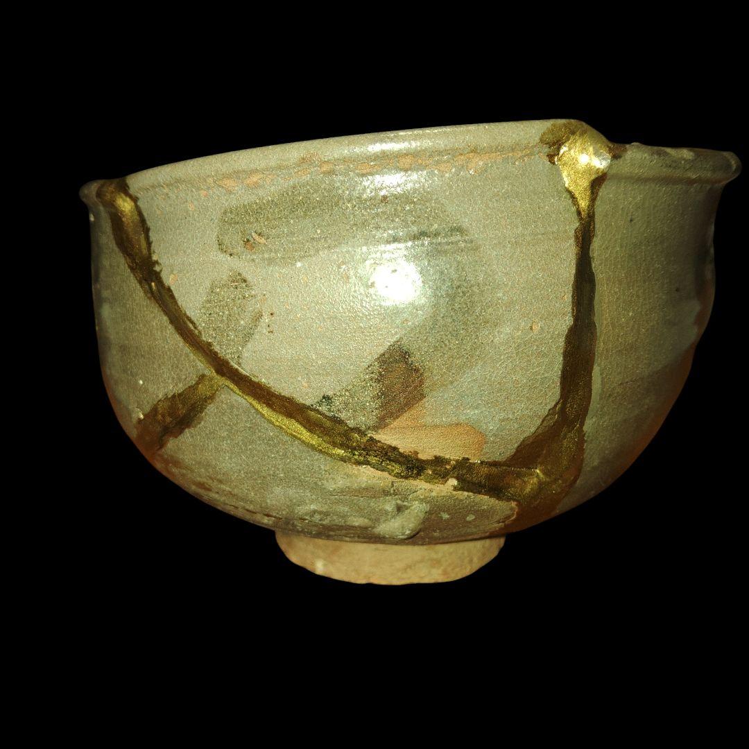 桃山美術 江戸時代　古唐津呼継ぎ片口鉢　金継ぎ　骨董品