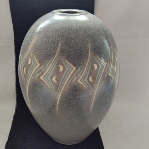 澱彩瑞祥文 花瓶 伊東翠壺(京都、日展)