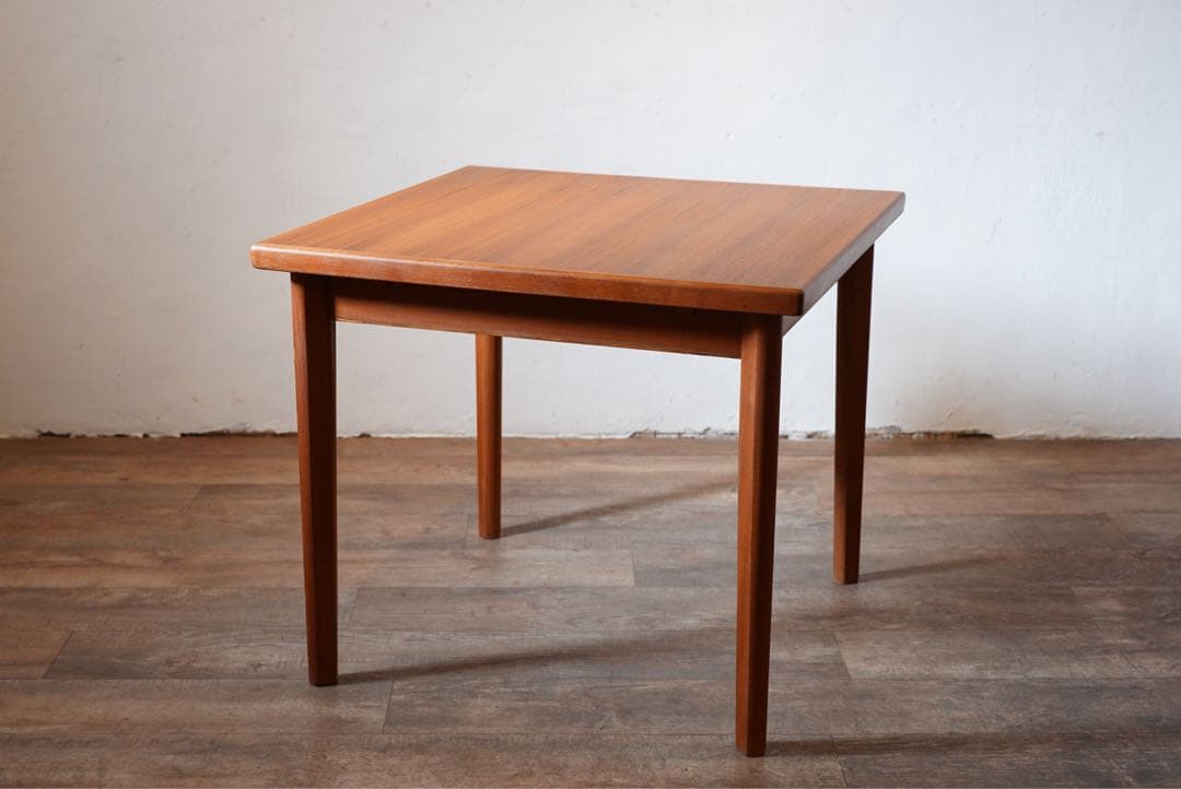 デンマーク ヴィンテージ ドローリーフ ダイニングテーブル 木製 チーク 北欧