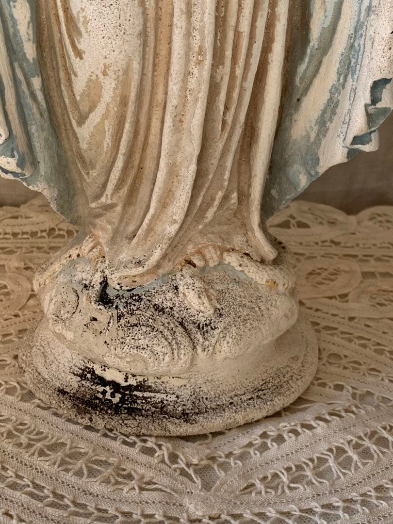 フランスアンティーク 聖母マリア 無限罪のマリア 石膏像