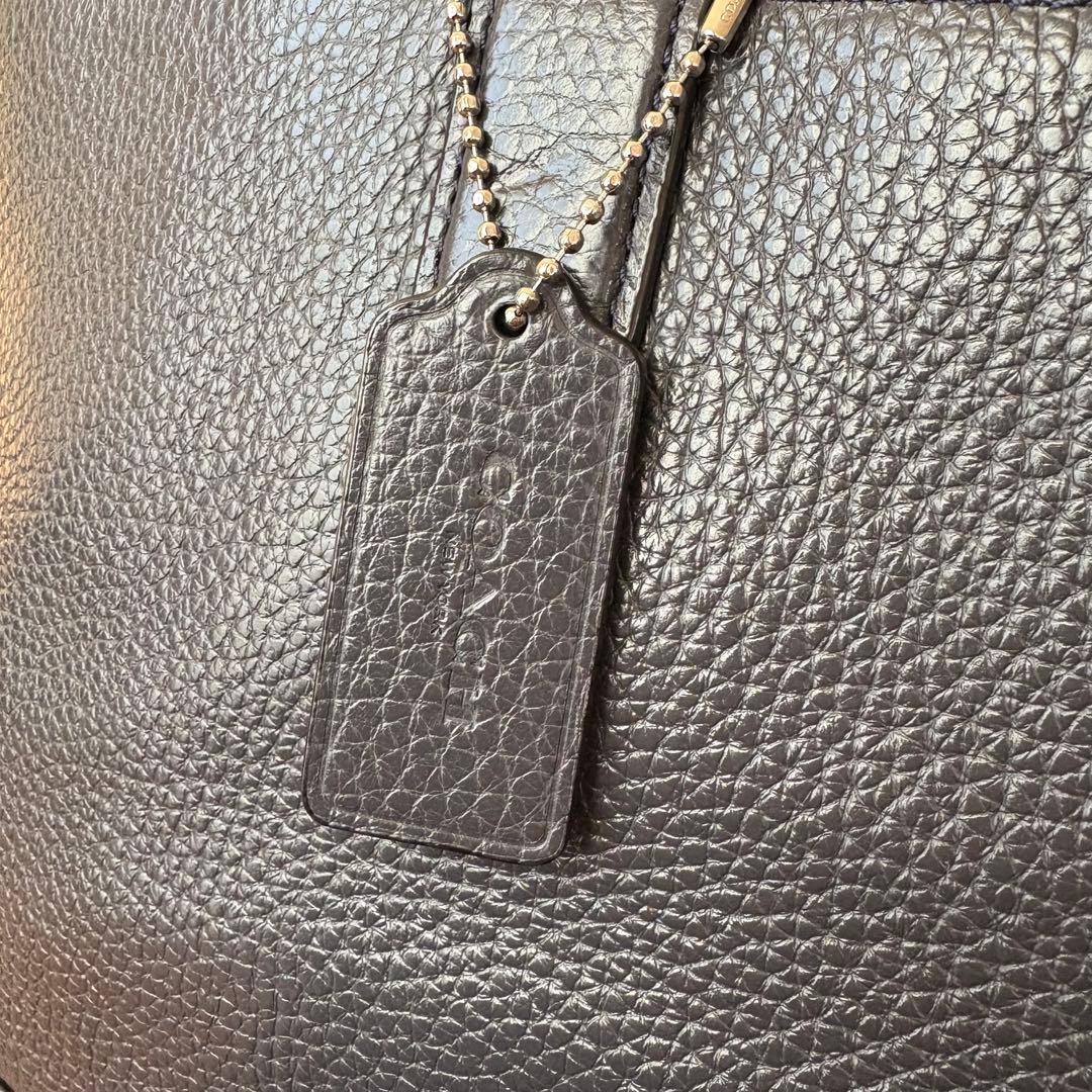 極美品✨COACH シボ革 ビジネスバッグ レザー A4可 ブラック