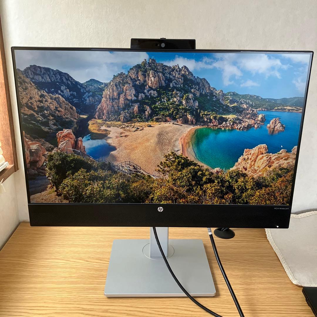 HP M24 Webcam ディスプレイ（カメラ、マイク、スピーカー内蔵）