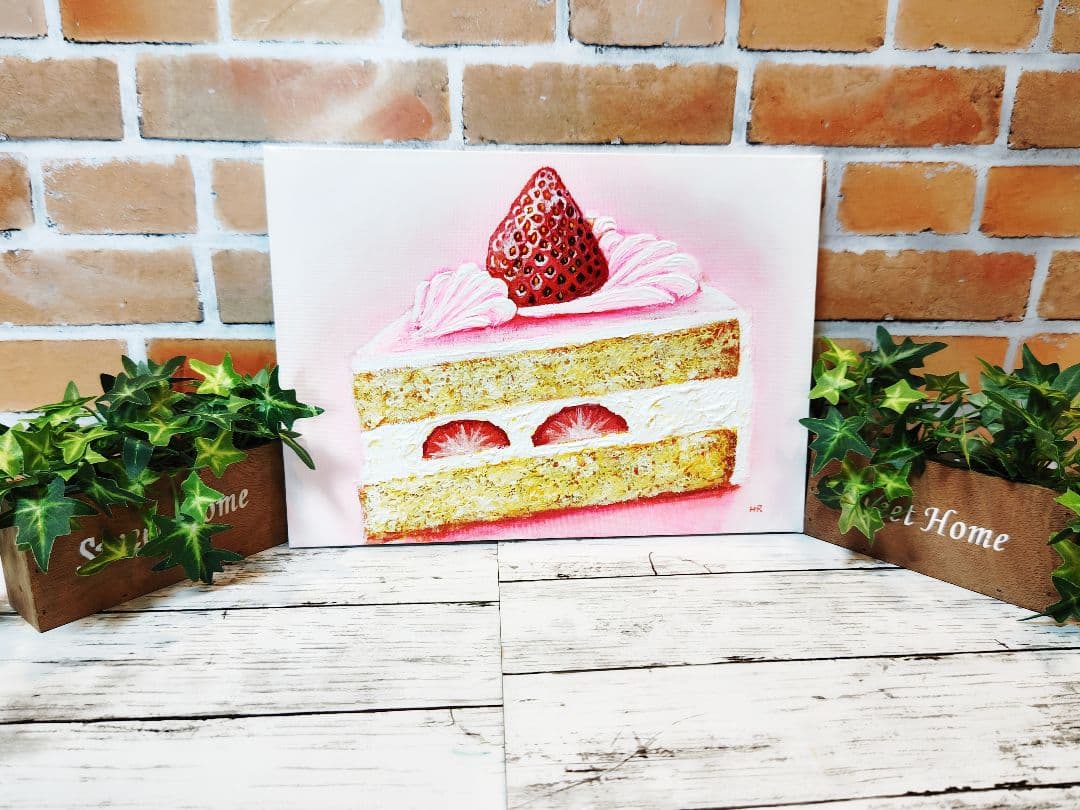 油絵 絵画 【ショートケーキ】