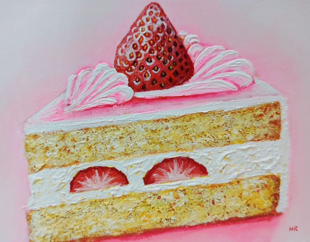油絵 絵画 【ショートケーキ】