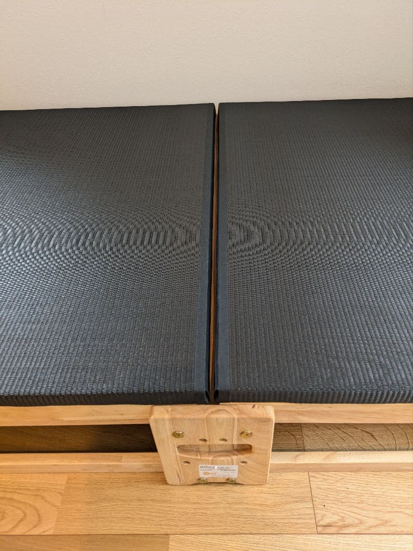 中居木工　炭入り折りたたみベッド畳 ロータイプ ワイドシングル