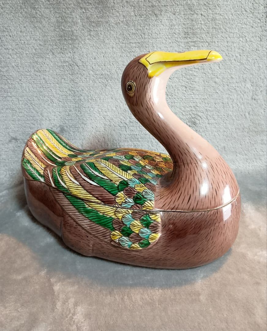 鴨型アンテークチューリン チューリン　スープ入れ容器