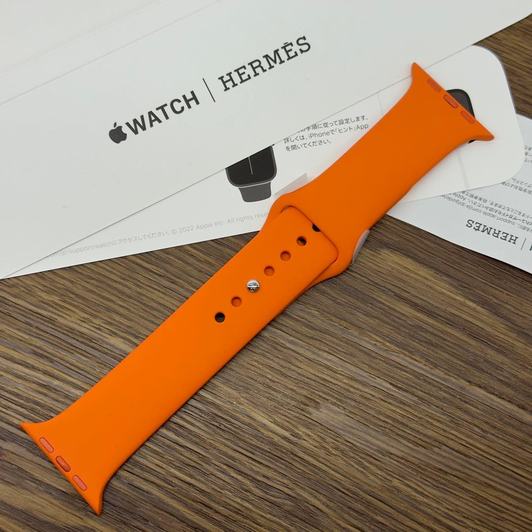 2718 Apple Watch エルメス　オレンジ　スポーツバンド　シリコン
