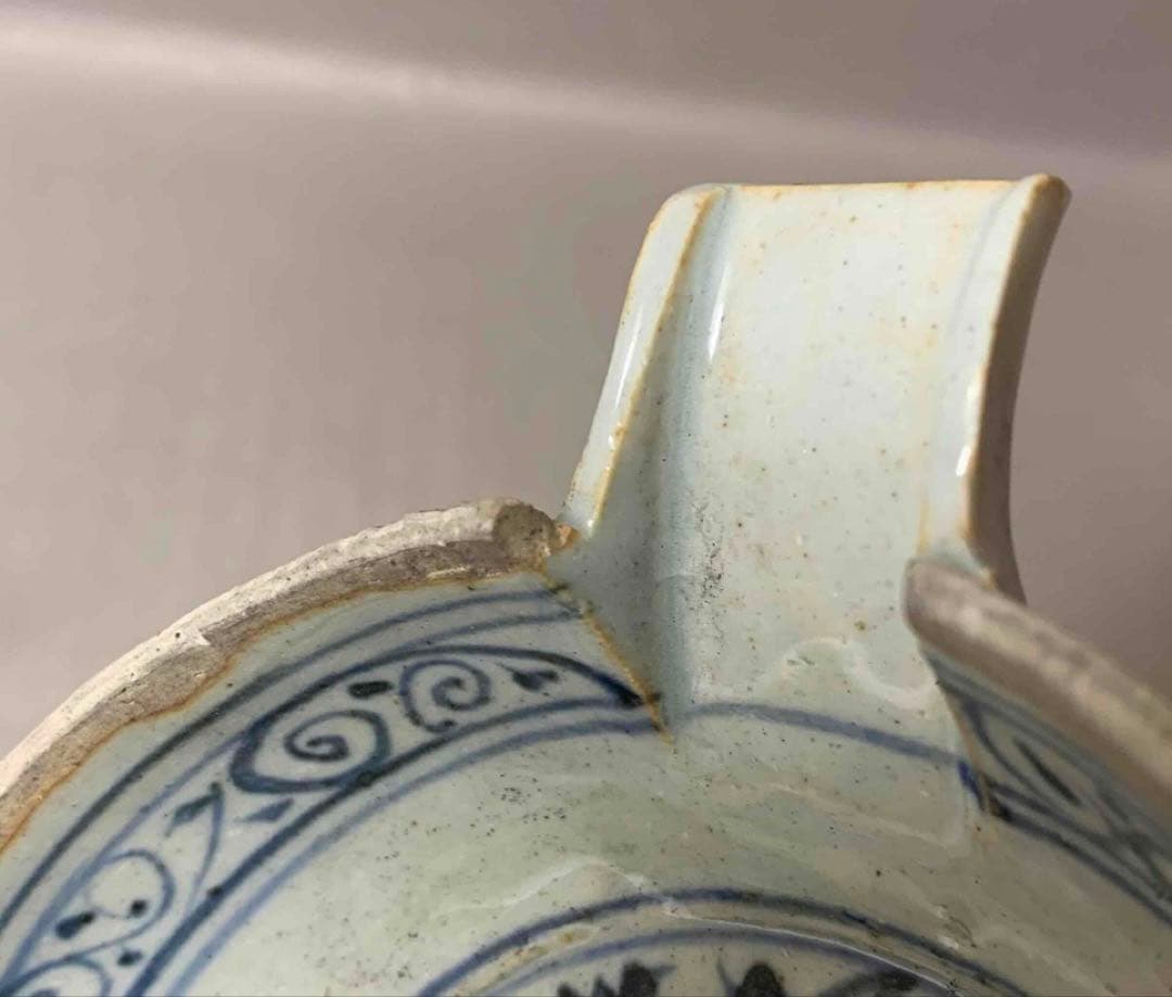 中国 染付花の絵片口　f2250905