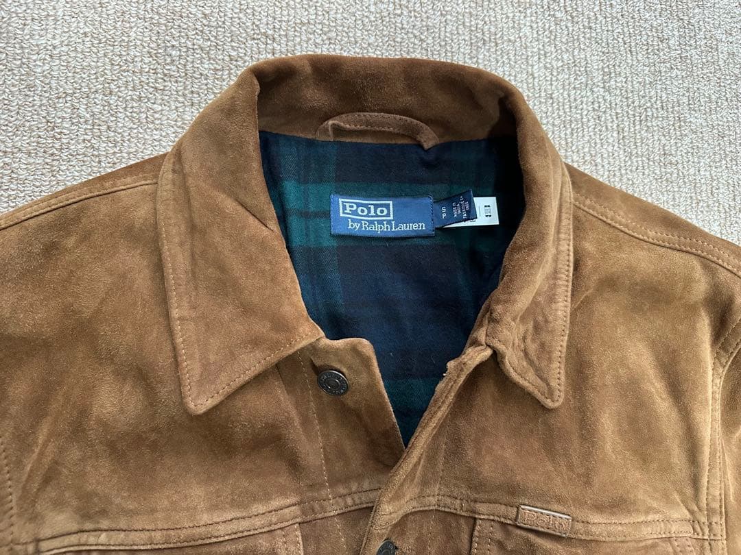 ポロラルフローレン　スウェード　トラッカージャケット　レザー